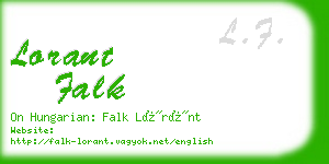 lorant falk business card
